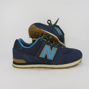 New Balance Suede Leather Sneakers Pigment Cadet Kids Tennis Shoes Size 6M